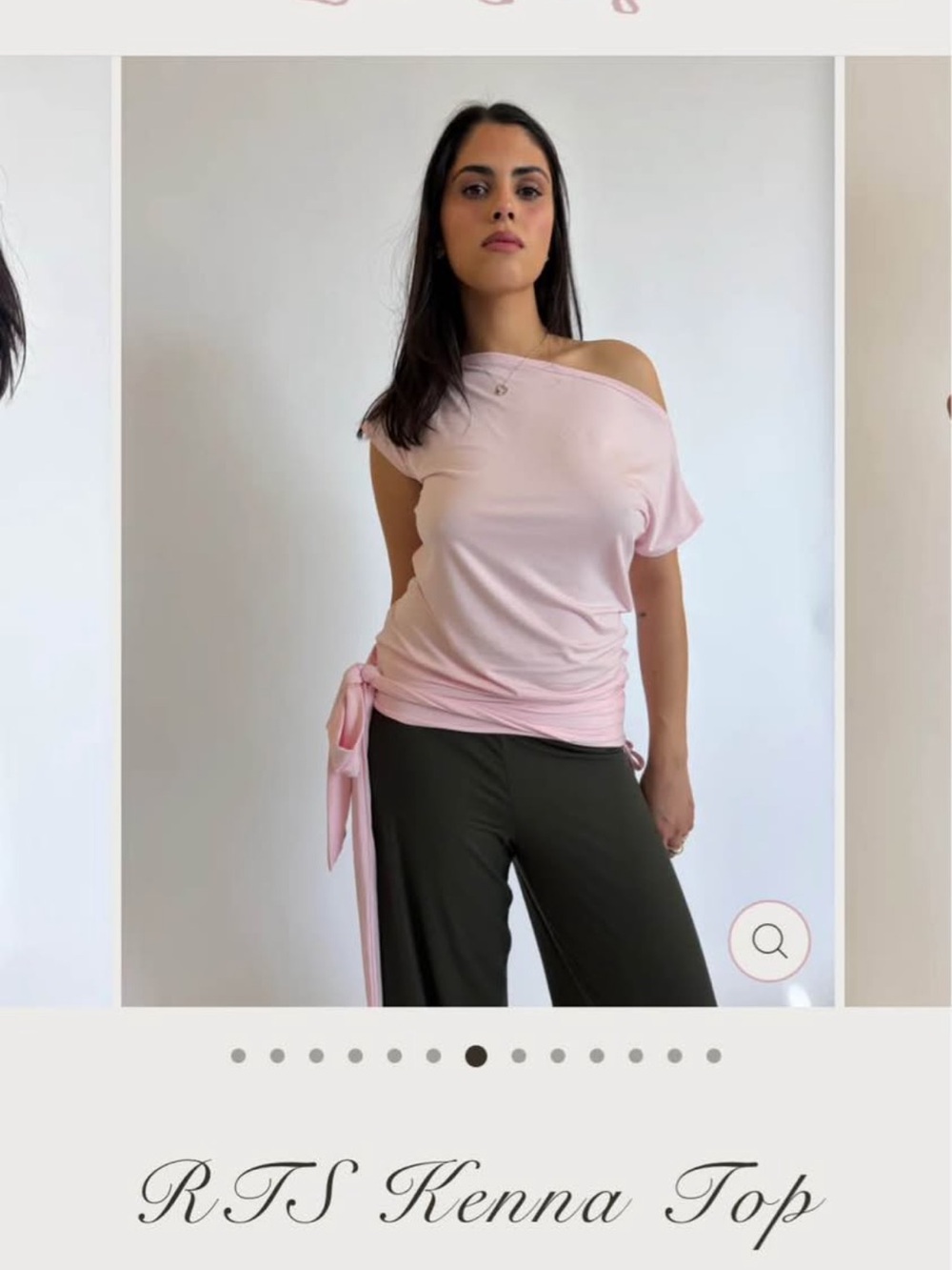 em & may off shoulder slouchy top